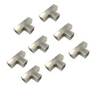 Set di connettori quadrati per recinzione e guardrail, accoppiatori angolari a 2 e 3 vie, raccordi per tubi a forma di T per montaggio sicuro del morsetto