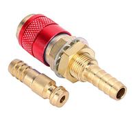 Set di connettori rapidi per adattatore per gas e raffreddamento ad acqua 8 mm per torcia per saldatore MIG TIG(Rosso)