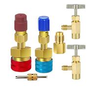 Set di connettori rapidi per manometro collettore AC R1234YF, 6 pezzi lato basso e alto