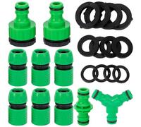 Set di Connettori Rapidi per Tubo da Giardino 1/2 Pollice in Abs Verde