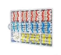 Set di connettori termorestringenti, 5 colori, robusti (800 pezzi) | Doppia parete, interno adesivo termofusibile, esterno in poliolefina, impermeabile, protegge dall'umidità