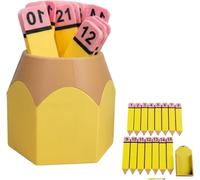 Set di conteggio dei numeri a matita, lavagna riutilizzabile per organizzare e sequenziare l'aula, set di corrispondenza dei numeri a pastello da 1 a 30 per manipolazione matematica, disegnare numeri