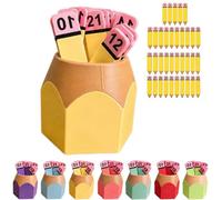 Set di conteggio numerico (1-30) a forma di matita con supporto, pannello organizzativo riutilizzabile per l'aula e schede di associazione numerica; strumento didattico per l'apprendimento (#4)