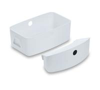 hauck Alpha Box Set, Bianco - Set Organizer per Seggiolone Pappa Alph Bet e Arketa - Contenitore Piccolo con Coperchio da Appendere (fino a 3 kg) + Cestino Grande (fino a 5 kg)