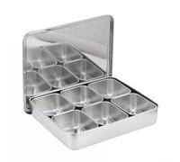 Set di contenitori in acciaio inossidabile: perfetto per spezie e condimenti (6 gusti)