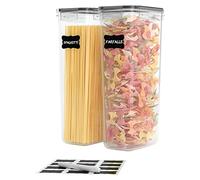 Set di contenitori per alimenti ermetici, 2 contenitori per spaghetti da 2,8 l, per organizzare e riporre dispense