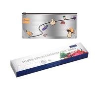 Set di contenitori per cereali, riutilizzabili, in alluminio ionico, stand up, ermetici, sigillabili, con cerniera, per conservazione di alimenti freschi, organizzazione della cucina (B, 35 5 x 15 5