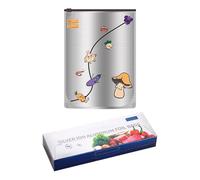 Set di contenitori per cereali, riutilizzabili, in alluminio ionico, stand up, ermetici, sigillabili, con cerniera, per conservare alimenti freschi, organizzazione della cucina (C, 35 5 x 26 cm)