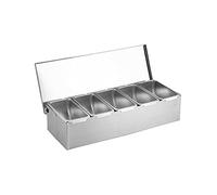 Set di contenitori per condimenti in acciaio inossidabile Scatola per condimenti Jar Rack Condimento Oliera Bottiglia Quadrato Con Coperchio Contenitori da viaggio Con Coperchio Quadrato Scatola di