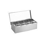 Set di contenitori per condimenti in acciaio inossidabile Scatola per condimenti Jar Rack Condimento Oliera Bottiglia Quadrato Con Coperchio Contenitori da viaggio Con Coperchio Quadrato Scatola di