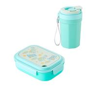 Set di contenitori per il pranzo efficienti a prova di perdite, con bottiglia d'acqua, adatti al microonde, contenitori per alimenti per viaggi all'aperto, design moderno, scatola Bentos con utensili