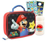 Set di contenitori per il pranzo Mario per ragazzi, con borsa per il pranzo Super Mario e bottiglia d'acqua, adesivi, altro ancora, contenitore Super Mario per bambini, ragazzi e ragazze