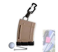 Set di contenitori per tè da golf, per 18 tè, fantastici accessori da golf, ottimo regalo per golfisti (Tan)
