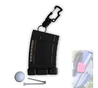 Set di contenitori per tè da golf, per 18 tè, fantastici accessori da golf, ottimo regalo per golfisti (nero)