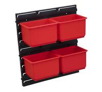 Set di contenitori QBRICK SYSTEM ONE 200 Organizer XL con due pannelli forati