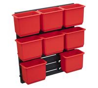 Set di contenitori QBRICK SYSTEM ONE 200 Organizer XL con due pannelli forati