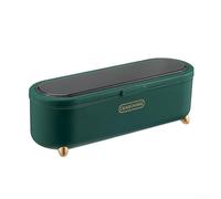 Set di contenitori trasparenti di lusso, da cucina, con 4 barattoli per spezie e cucchiai, facili da pulire, organizer per condimenti per cucinare, 26 x 7,5 cm (verde)