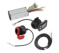 Set di controller e freno per scooter elettrico, in fibra di carbonio da 14 cm, 24/36 V, monitor LCD, set di freni per una guida fluida e stabile (24 V 250 W + cavo dati)