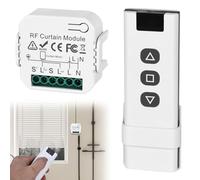 Set di controllo radio per tapparelle, interruttore intelligente compatibile con interruttore radio 230 V, composto da telecomando RF + modulo ricevitore per tapparelle, persiane, tende da sole