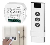 Set di controllo radio per tapparelle, interruttore intelligente compatibile con interruttore radio 230 V, composto da telecomando RF + modulo ricevitore per tapparelle, persiane, tende da sole