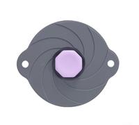 Set di coperchi a ventosa in silicone riutilizzabili, adatti al microonde, resistenti al calore, per ciotole, padelle, ermetici per alimenti, colore grigio (12,5-35 cm) (24 cm)