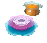 Set di coperchi elasticizzati per alimenti, resistenti al calore, contenitori rettangolari in silicone riutilizzabili, coperchio elastico di sicurezza per microonde, coperchi elasticizzati per cucina