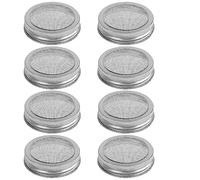 Set di coperchi per barattoli di conserve, germogliatori, in acciaio inox, 70/86 mm, per germogli come broccoli, erba medica, fagioli (86 mm - 8 pezzi)