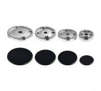 Set di coperchi per fornelli a gas Shabaf, kit di ricambio per cappello da cucina in ferro, supporta una diffusione uniforme della fiamma e una semplice cura post-cottura (piatta)