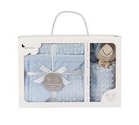 Set di Coperta e doudou Blu Ricamo
