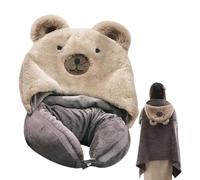 Set di coperte per cuscini da viaggio per il collo | Cuscino per la testa del sonno 2 in 1 lavabile | da viaggio per aereo, in auto, volo lungo, da utilizzare come cuscino per la testa o coper