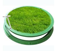 Set di copertura resistente con gancio sollevatore, elevata capacità di carico di 299,4 kg, per accesso sicuro a prato, giardino e fosse settiche