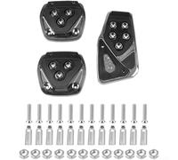 Set di coperture antiscivolo per pedali del freno a trasmissione manuale, in lega di alluminio, per interni mod, compatibili con la maggior parte delle auto (nero)