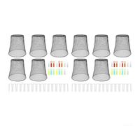 Set di coperture da giardino in ferro progettato per proteggere piante dal gelo neve, conigli, scoiattoli, uccelli, con picchetti ed etichette (10 pezzi)