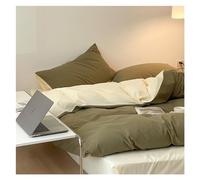 Set di coperture del piumone Set al 100% in Cotone a Colore Puro Cover del piumone Set Comodo Comodo Soft traspirato per Letti Testurizzati per Tutte Le Stagioni Coperchio del piumone (Colore: 03,