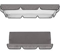 Set di coperture di ricambio per dondolo da giardino a 2/3 posti, impermeabile, con copertura per cuscino (195 x 125 x 15 cm), accessorio resistente per esterni
