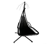 Set di coperture di ricambio per sedia sospesa, colore nero, base per dondolo da patio, con borsa portaoggetti, per uso interno ed esterno (1 pezzo senza tasche)