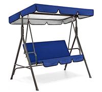 Set di coperture impermeabili per dondolo Oxford 210D, ricambio per dondolo a 2/3 posti, copertura resistente per patio, portico e giardino, blu, 249 x 185 x 18 cm