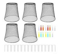 Set di coperture in ferro per piante che forniscono copertura dal gelo ed esclusione di animali per supporto per la manutenzione del giardino tutto l'anno (5 pezzi)