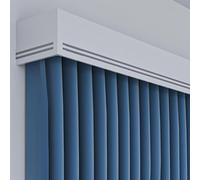 Set di coperture per binario per tende, bianco con sistema silenzioso a doppia puleggia scorrevole, design estensibile per soggiorno e camera da letto (installazione laterale, 220 cm)