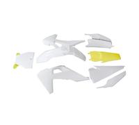 Set di coperture per carenatura del motociclo Parafango in plastica completo Parafango anteriore posteriore Serbatoio carburante Pannello laterale Targa compatibile con 19-22(White and Yellow)