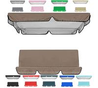Set di coperture per dondolo da giardino, a 3 posti, impermeabile, antivento, anti-UV, resistente, a prova di strappo, copertura superiore per amaca da giardino (TYP-2,249 x 185 x 18 cm/150 x 50 x 10
