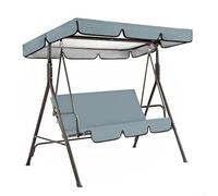 Set di coperture per dondolo da patio, 3 posti + copertura per dondolo da giardino, copertura di ricambio per dondolo da giardino, copertura per dondolo a baldacchino, per cuscini (grigio, 195 x 125 x