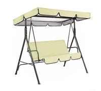 Set di coperture per dondolo da patio, 3 posti + copertura per dondolo da giardino, copertura di ricambio per dondolo da giardino, copertura per dondolo a baldacchino per cuscini (beige, 164 x 114 x