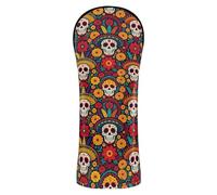 Set di coperture per mazza da golf con targhette intercambiabili n. per conducente, legno fairway, ibrido Fleurs Sugar Skull Cinco De Mayo Mexicain Dia De Los Muertos