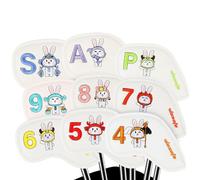 Set di coperture per mazze da golf, 9 pezzi, motivo costellazione pasquale, protezione per la testa da fairway, uomini e donne, amanti del golf all'aperto, materiale morbido e robusto, design facile