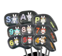 Set di coperture per mazze da golf, 9 pezzi, motivo costellazione pasquale, protezione per la testa da fairway, uomini e donne, amanti del golf all'aperto, materiale morbido e robusto, design facile