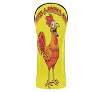 Set di coperture per mazze da golf con etichette intercambiabili n. per driver ibridi e boschi da fairway cartoon illustrazione gallo modello Cock-a-Doodle-Fun