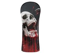 Set di coperture per mazze da golf con teschi e serpenti gotici, rosso e nero, con targhette numerate, progettato per adattarsi a tutti i conducenti di legni