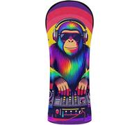 Set di coperture per mazze da golf in pelle sintetica con targhetta numerica per driver e fairway Woods Dj Monkey Lunettes De Soleil Casque Singe Amoureux