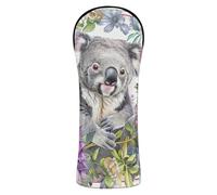 Set di coperture per mazze da golf in stile bohémien, con motivo floreale e koala, con targhetta numerica, per driver/legno fairway/copertura ibrida per putter